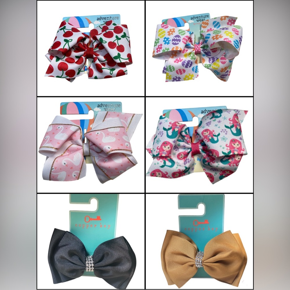 Copper Key Kids Hair Bow Collection - Cherry, Swan, Mermaid, and More